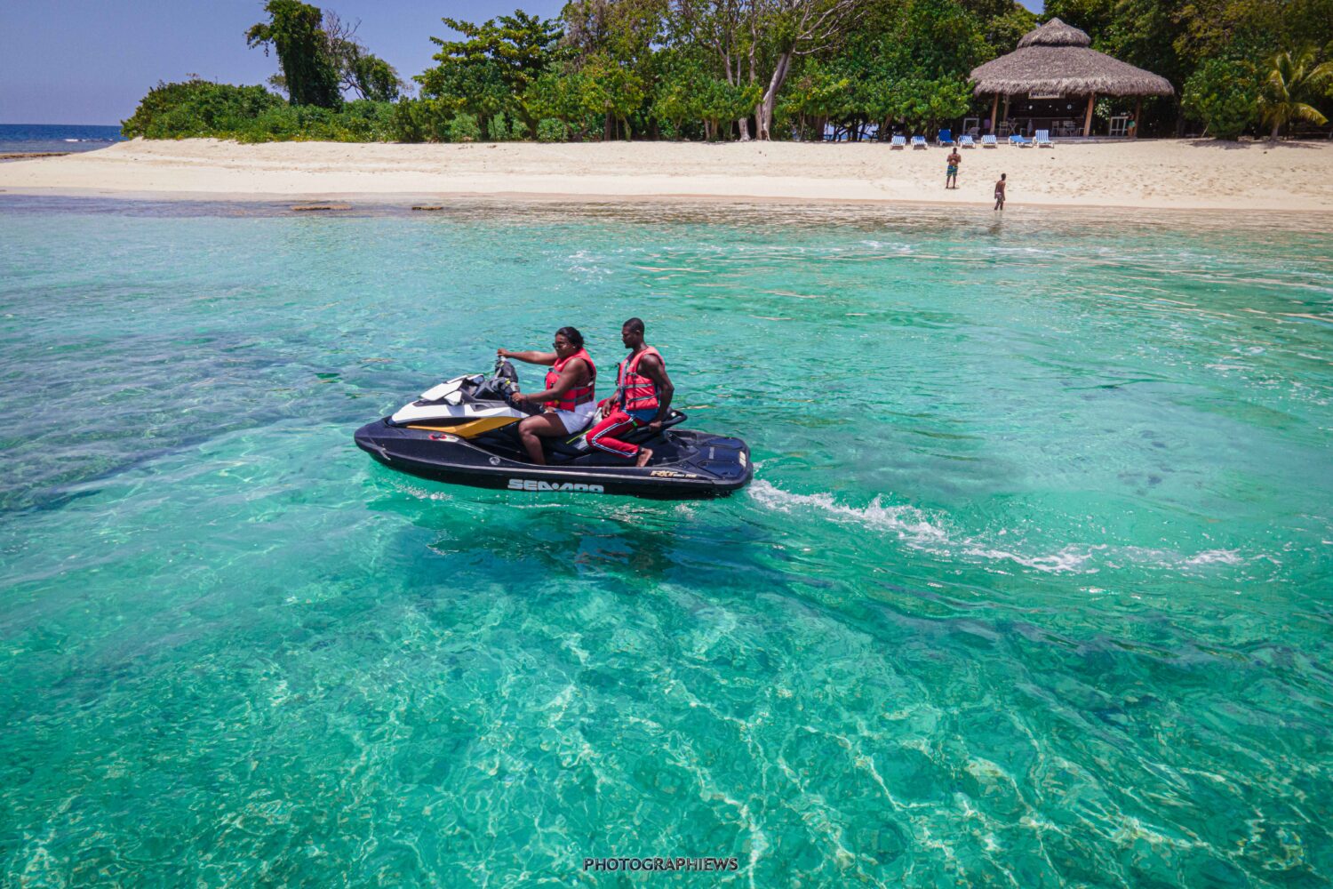 Jet-ski excursion with Safe Trips Haiti on the Caribbean Sea