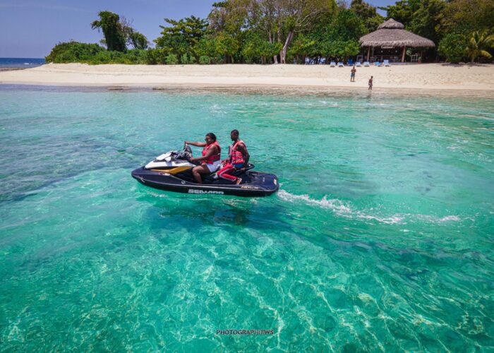 Jet-ski excursion with Safe Trips Haiti on the Caribbean Sea